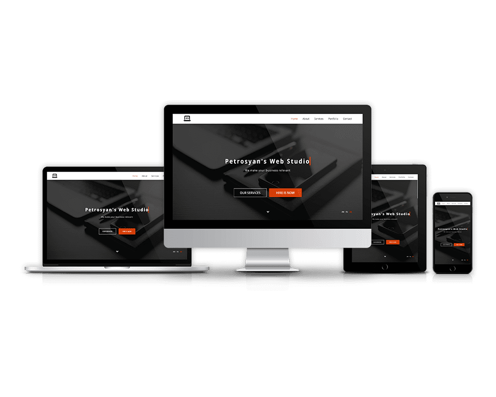 Petrosyans web studio mockup